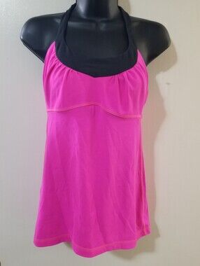 Lululemon Pink Halter Yoga Tank Top Approx Size 6
